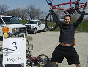 Skokie Spring Greening bike recycling 